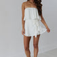 Boardwalk Ruffle Romper-White