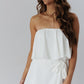 Boardwalk Ruffle Romper-White