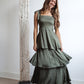 Elegant Evening Dress-Olive