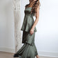 Elegant Evening Dress-Olive