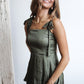 Elegant Evening Dress-Olive