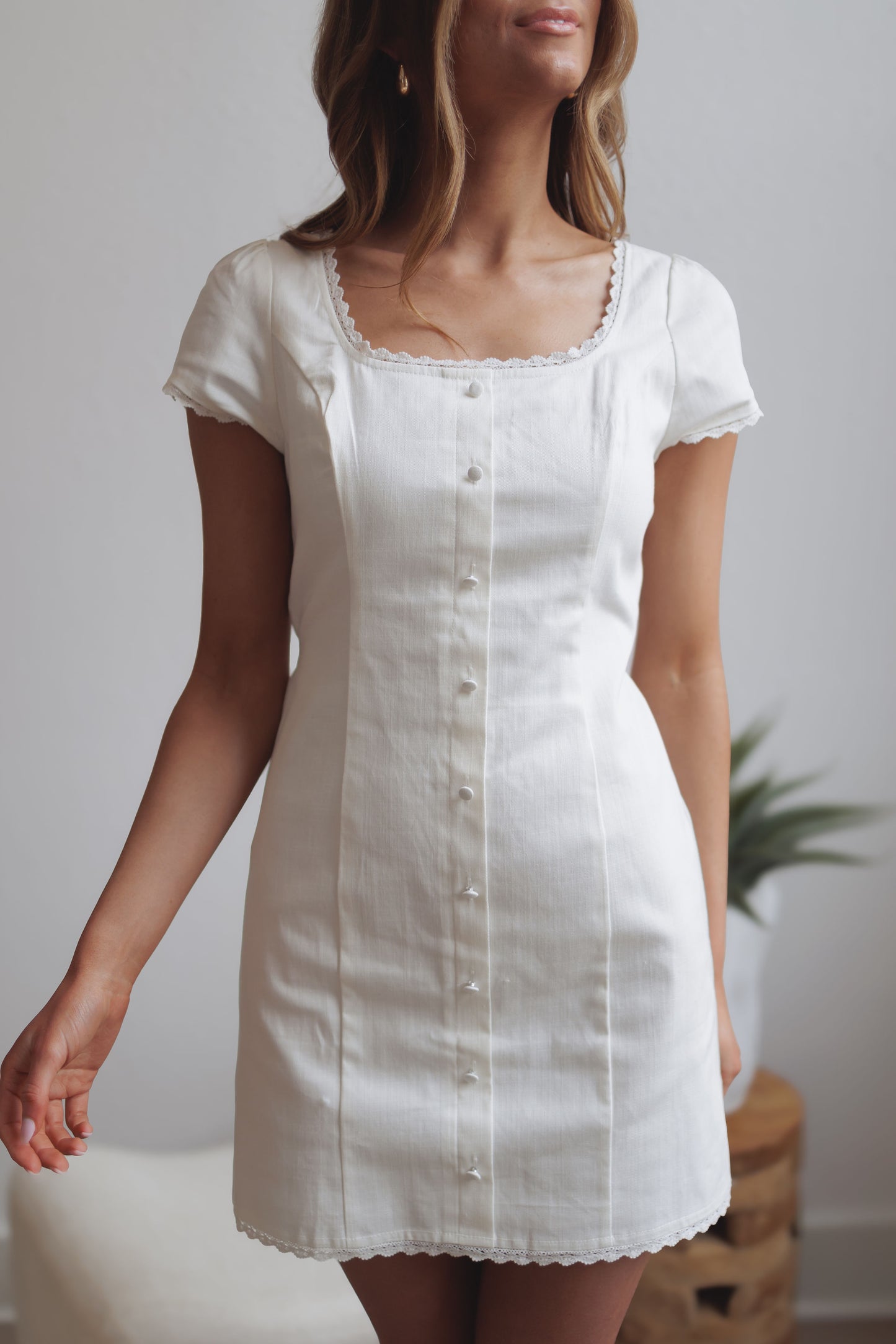 Linden Dress-White