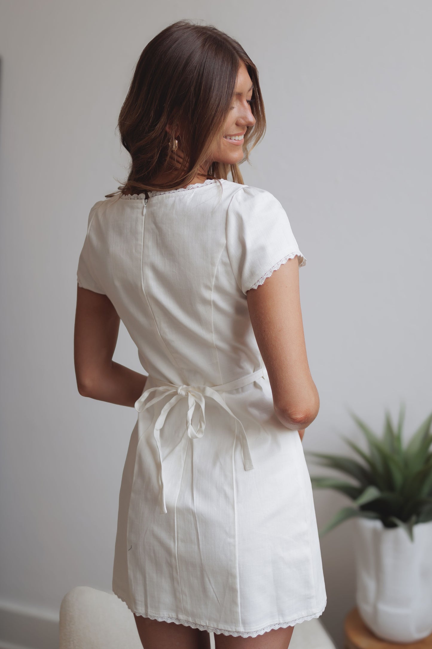 Linden Dress-White