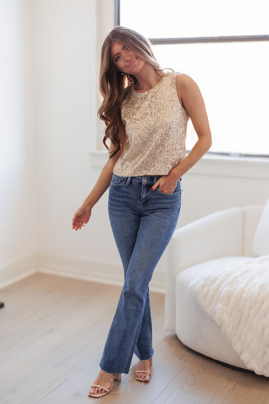 Z SUPPLY: Sloane Sequin Top-Champagne