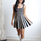 Rylan Striped Dress-Black/Ecru