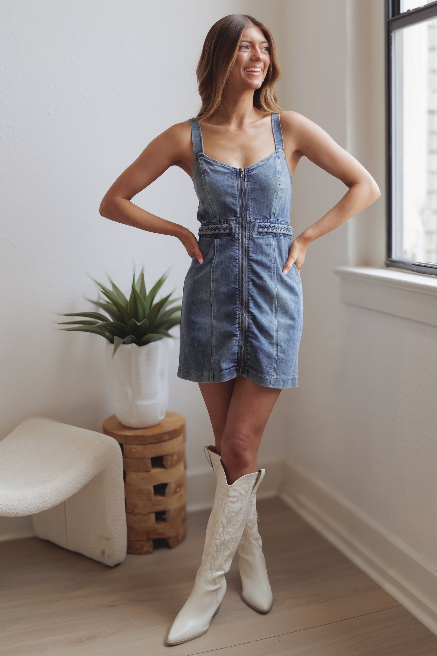 Pretty Please Denim Dress