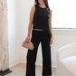 Z SUPPLY: Skylar Sequin Pants-Black