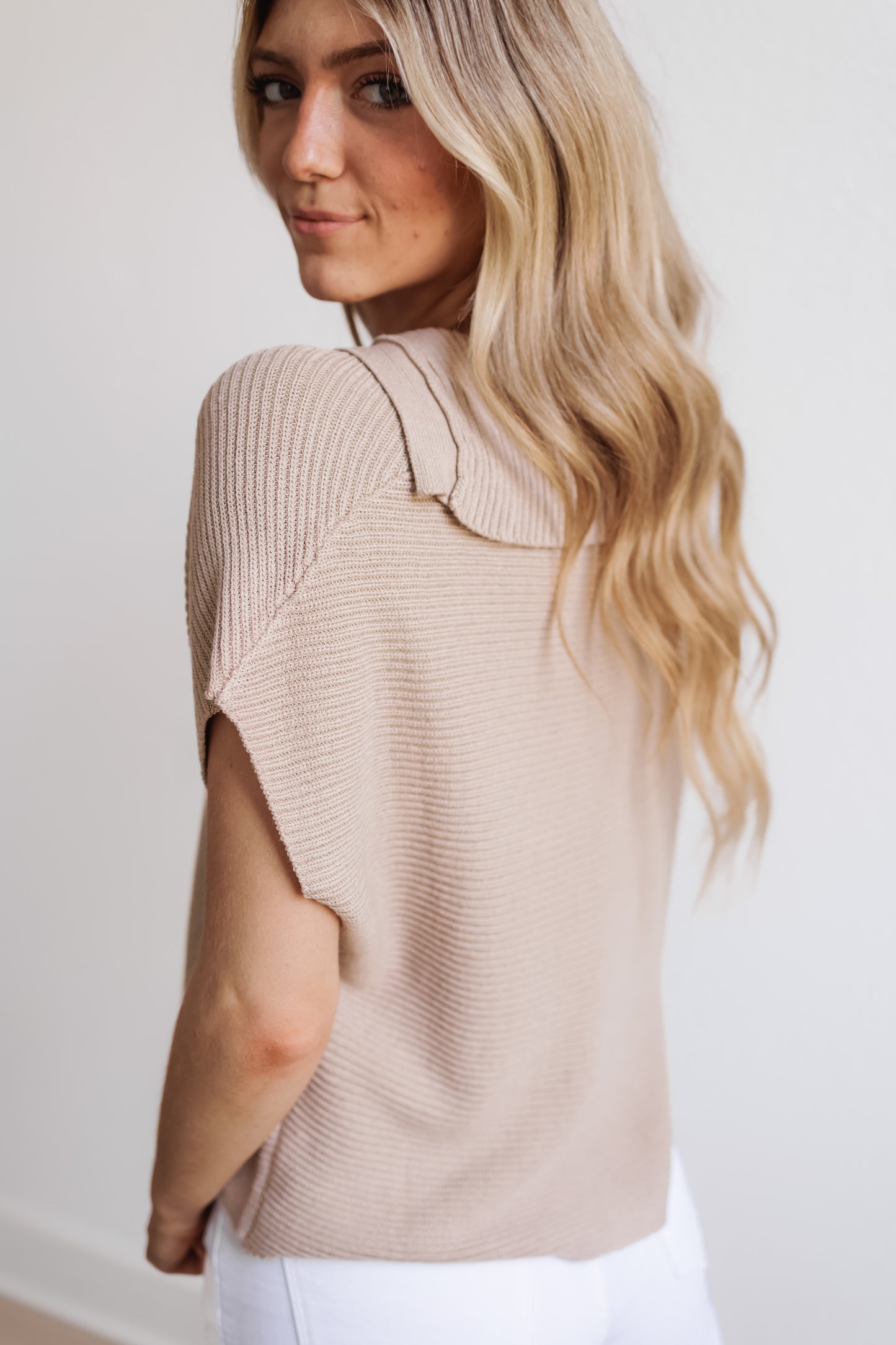 She's Clever Sweater-Taupe