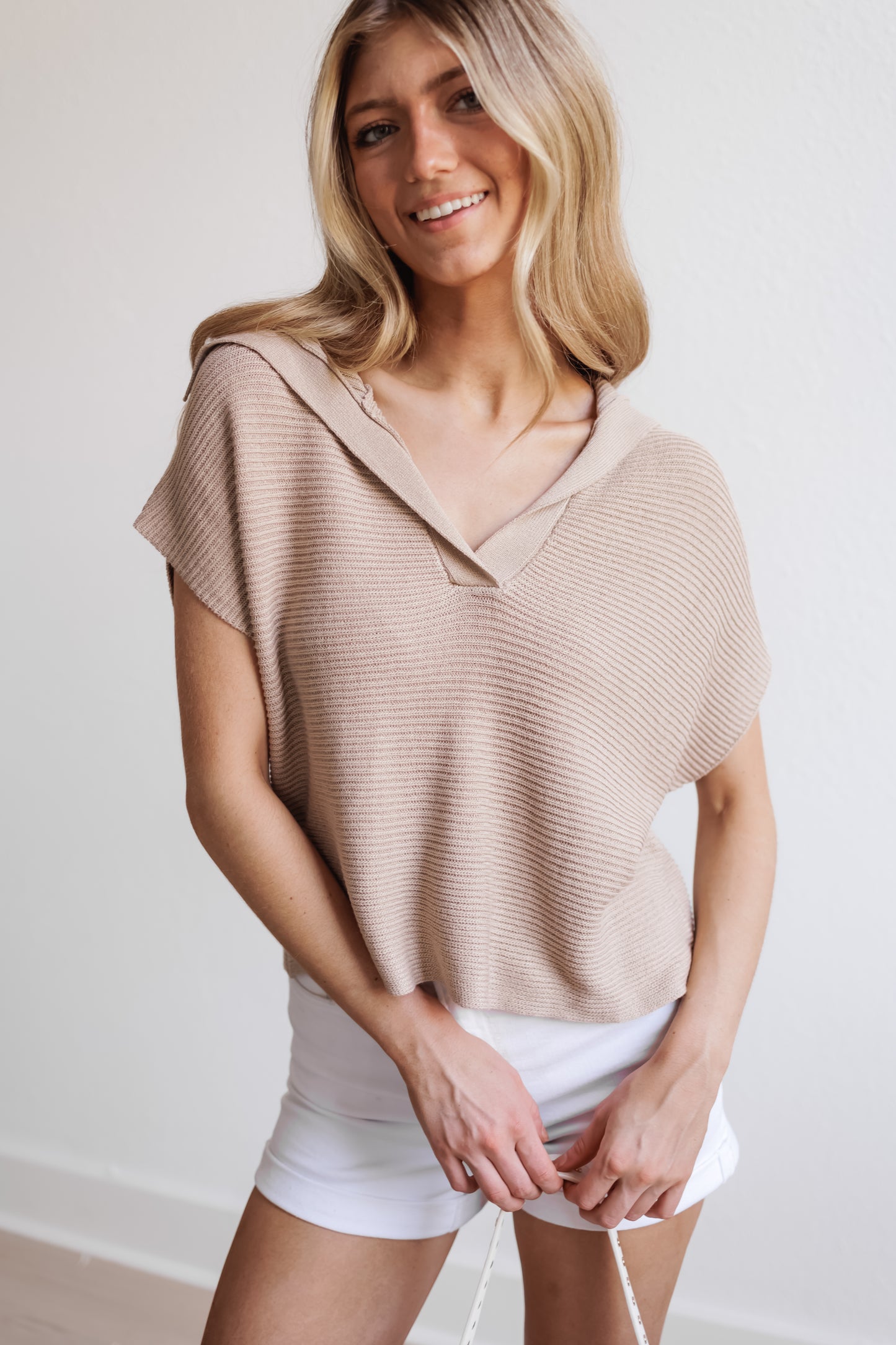 She's Clever Sweater-Taupe