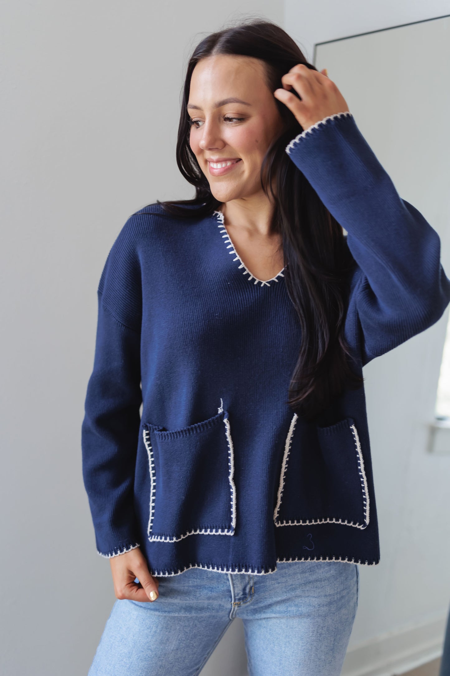 Love Like This Sweater-Navy