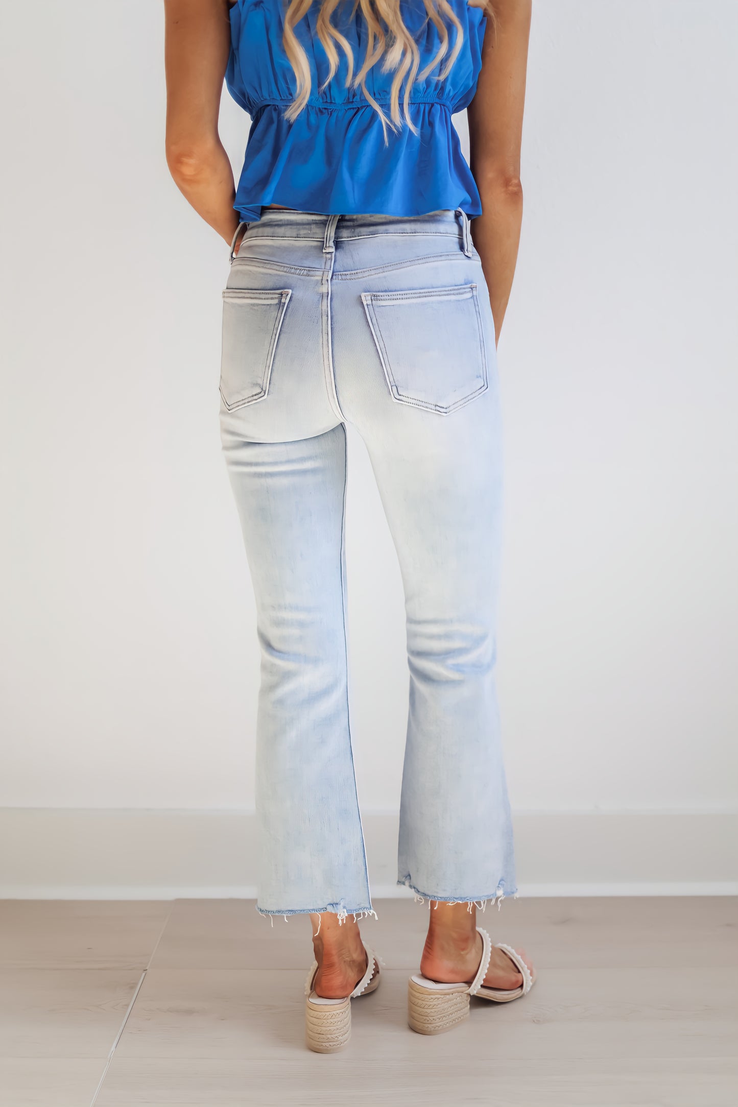 Devon High Rise Flare-Lt. Denim