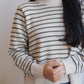 Along The Lines Sweater-Oatmeal/Black