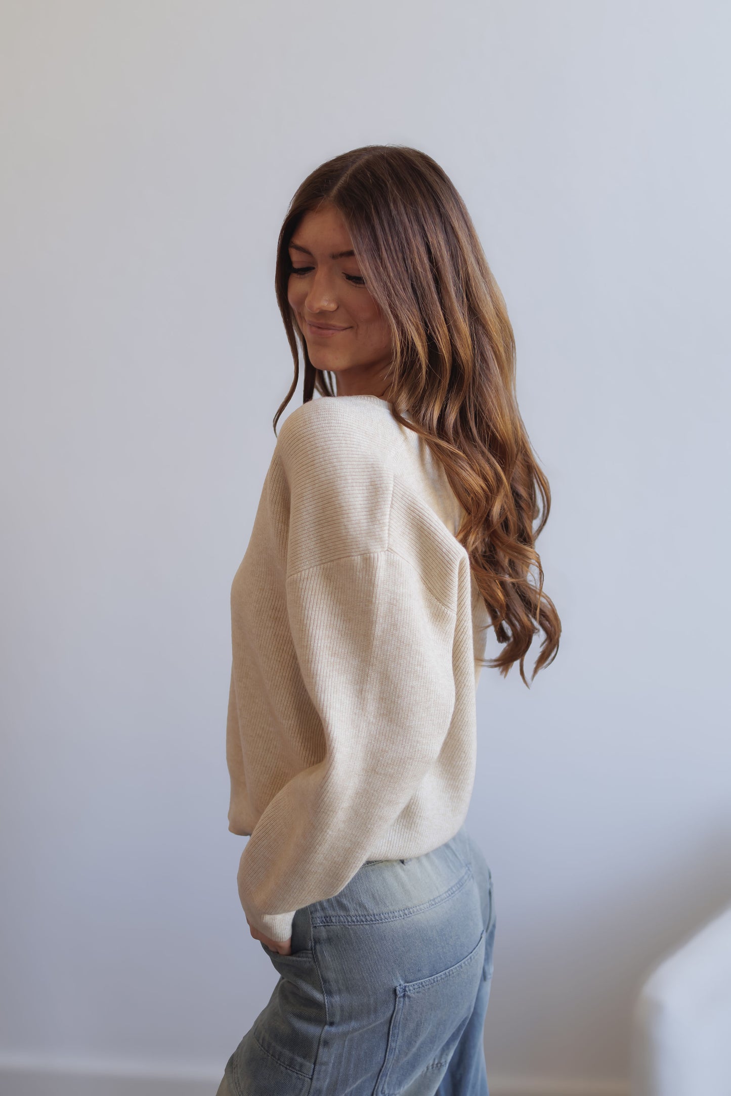 Moment In Time Sweater-Cream