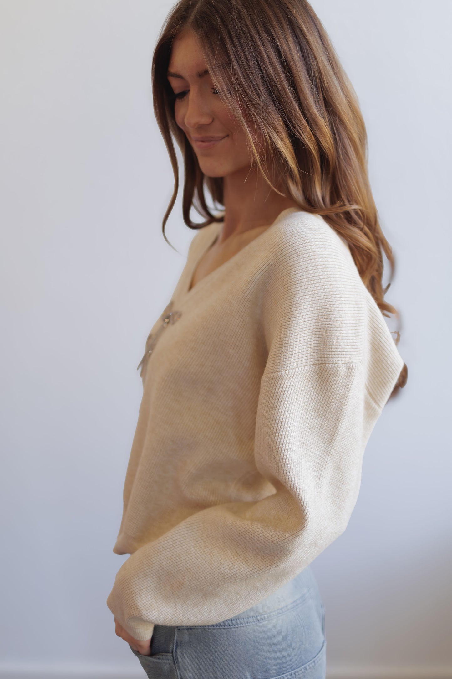 Moment In Time Sweater-Cream