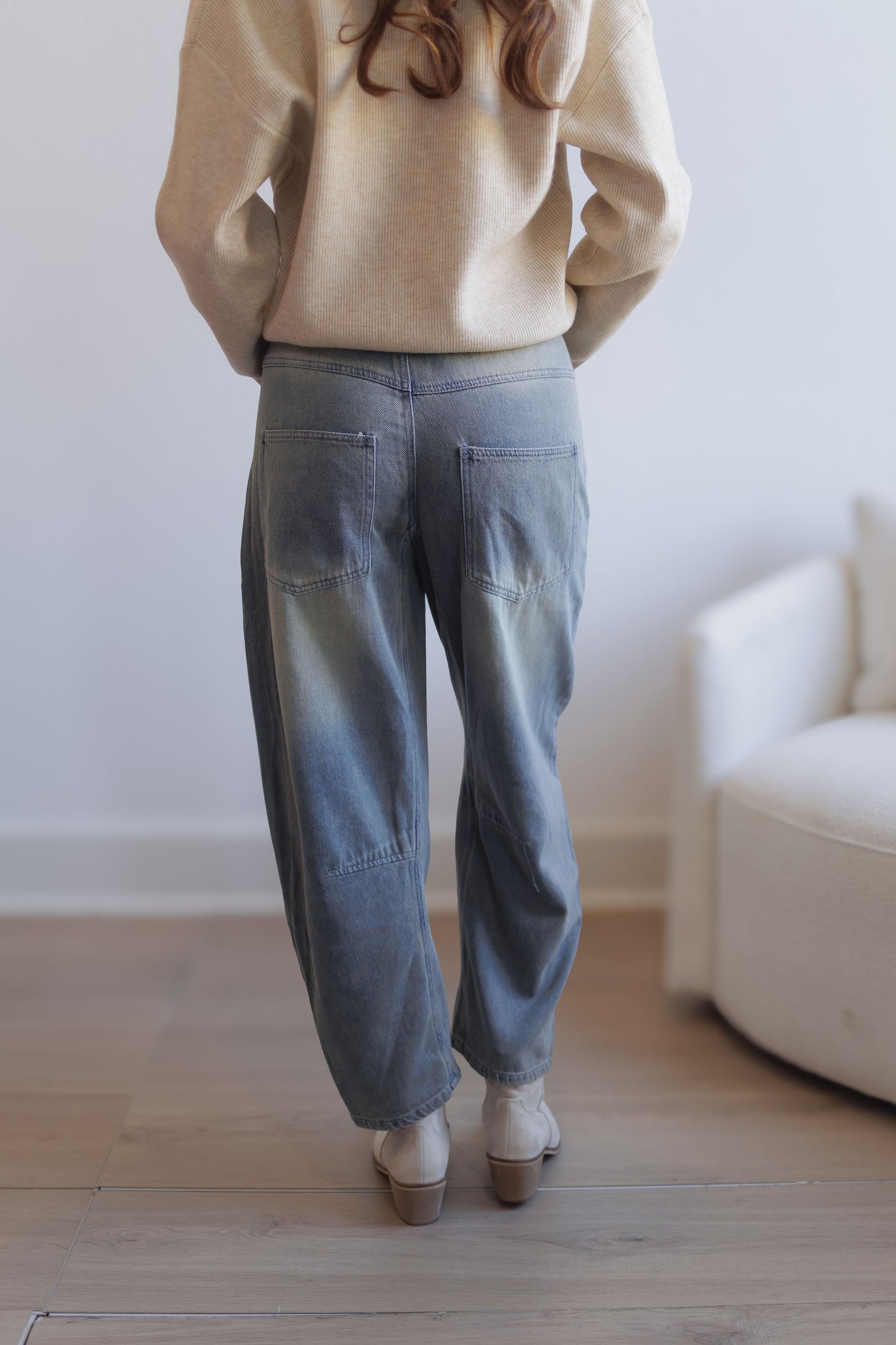 Tinslee Baggy Pants-Sand Wash