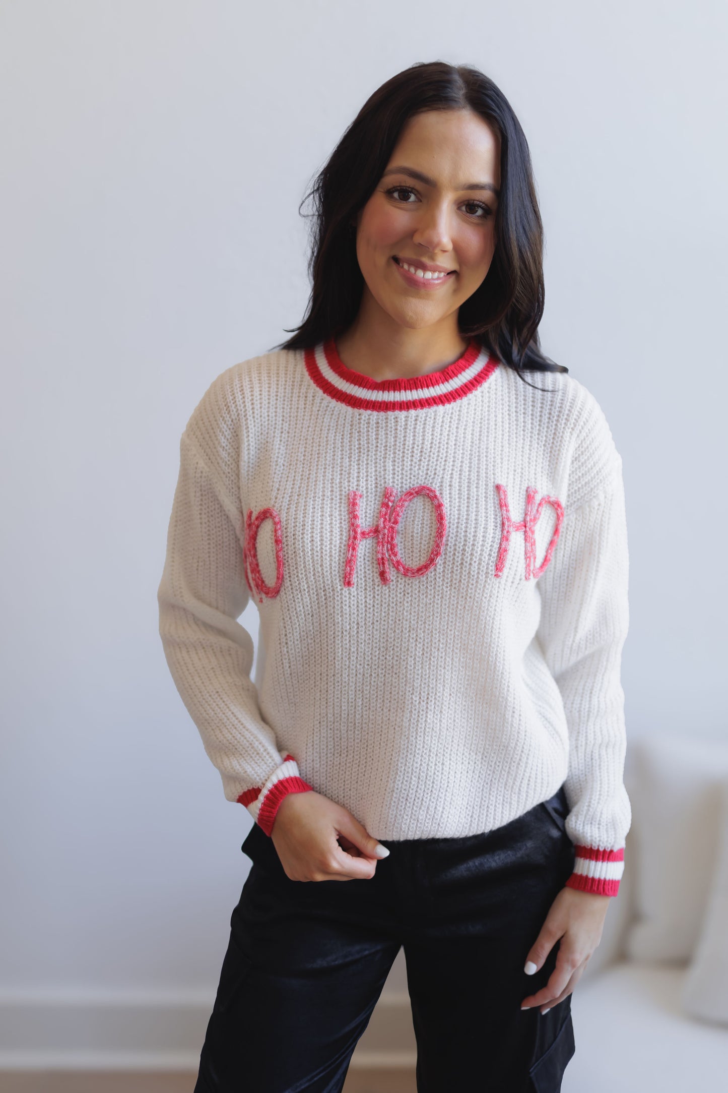 Ho Ho Ho Sweater-Ivory