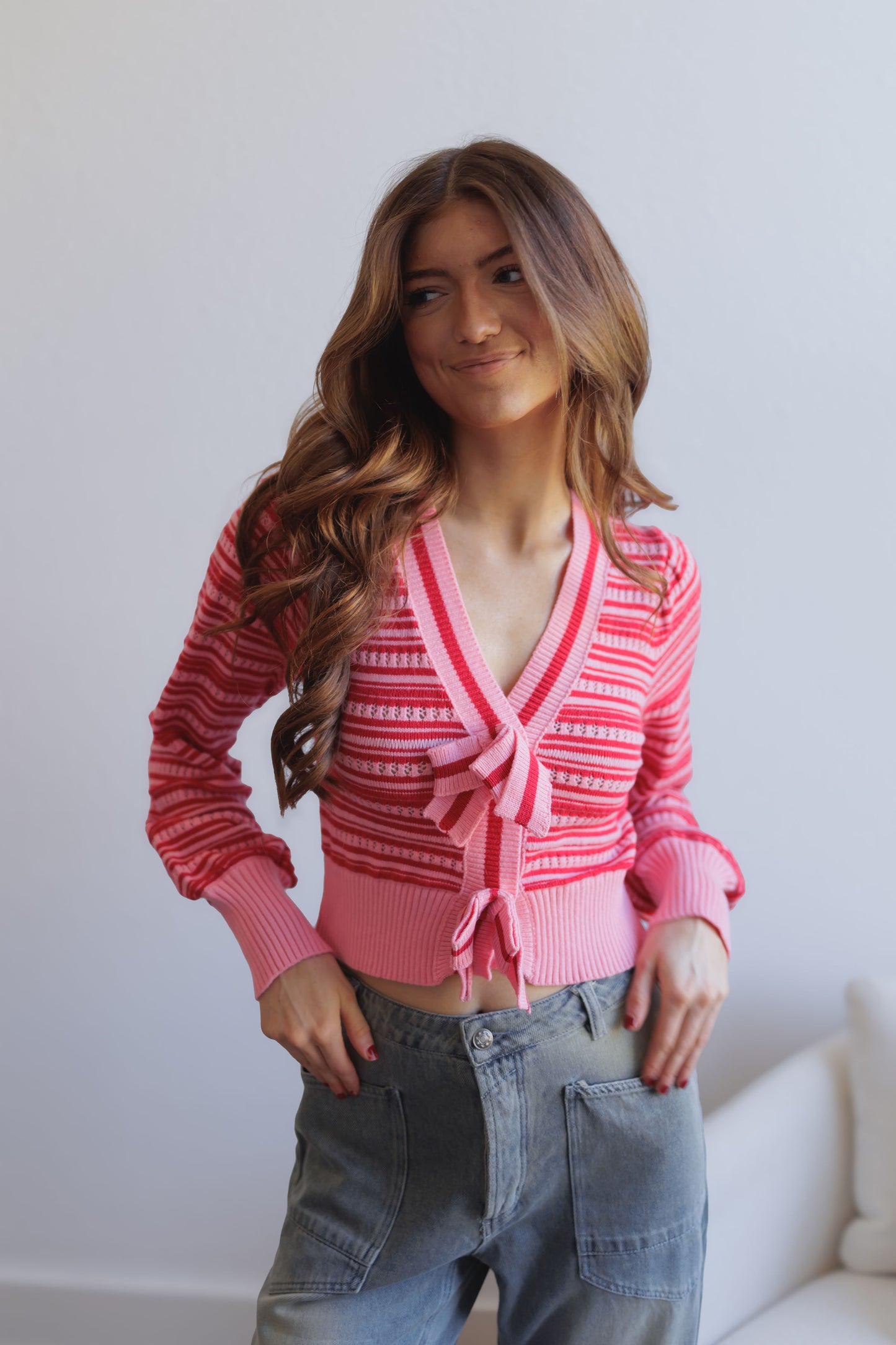 Locked In Love Sweater-Pink/Red