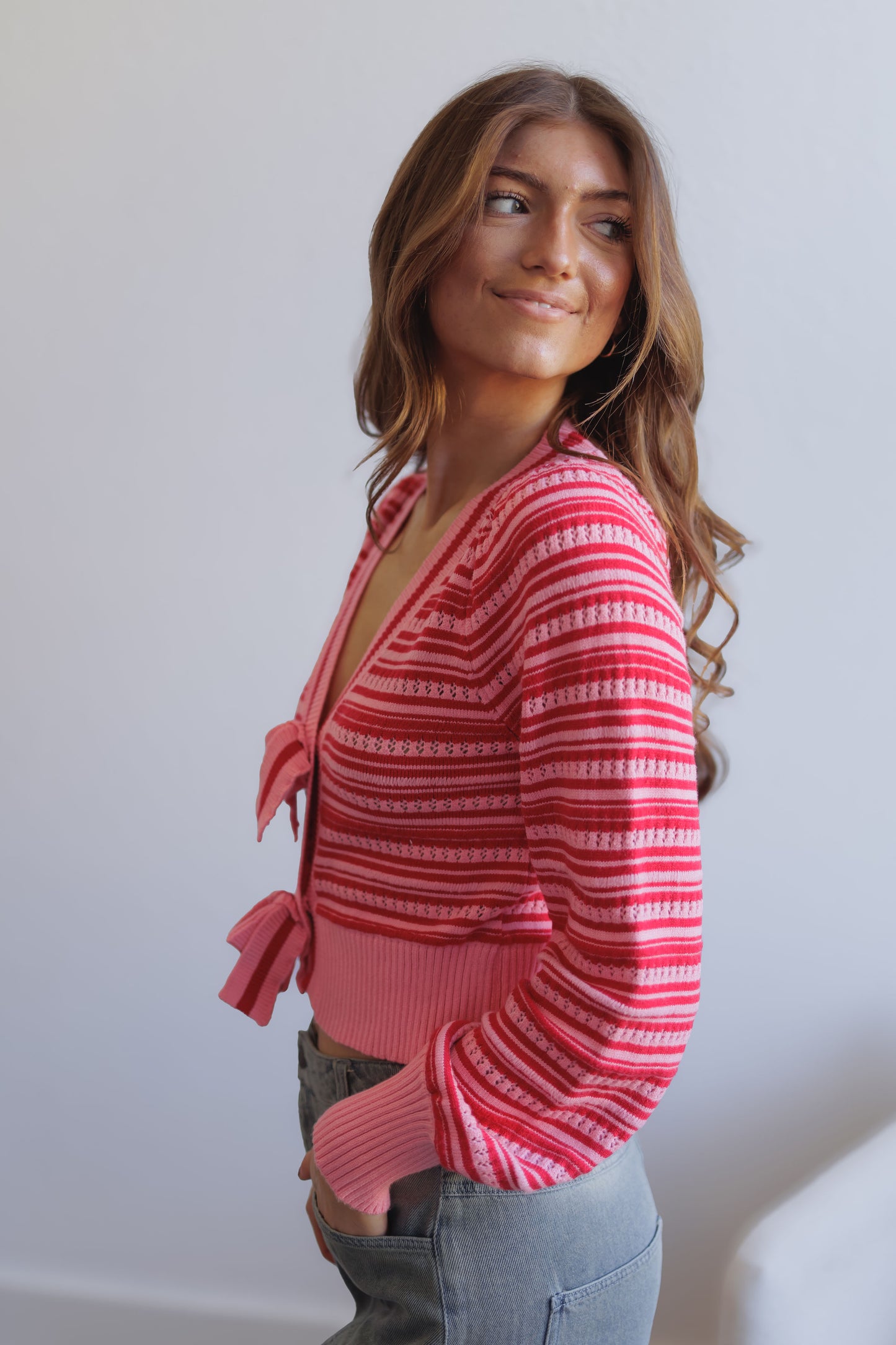 Locked In Love Sweater-Pink/Red