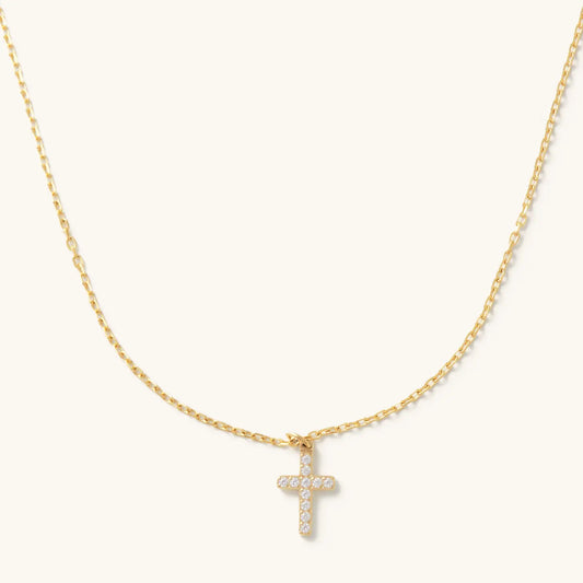 Crystal Cross Necklace-Waterproof