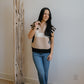 Hannah Sweater Vest-Taupe/Black/Ivory