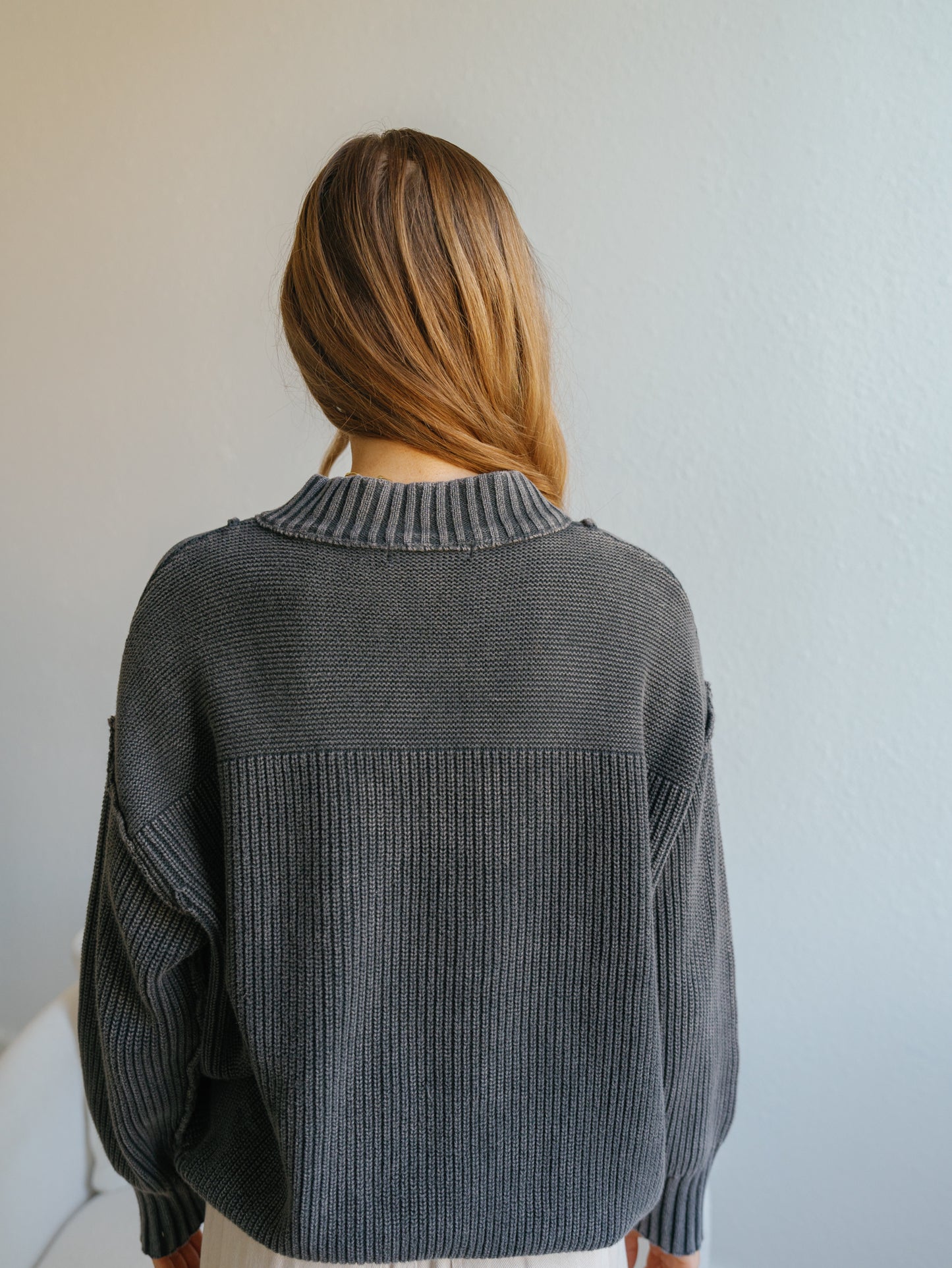 Woodrose Sweater-Charcoal