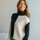 Easy Does It Sweater-Black/Ivory