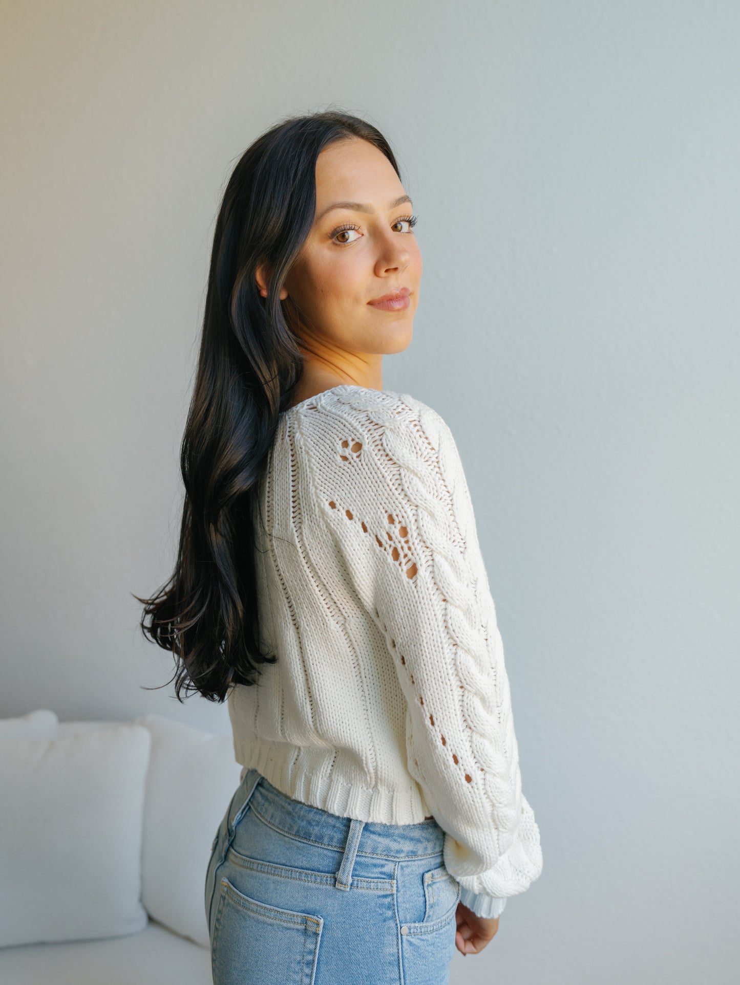 Sweet Devine Sweater-Ivory