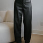 Second Look Leather Pants-Black