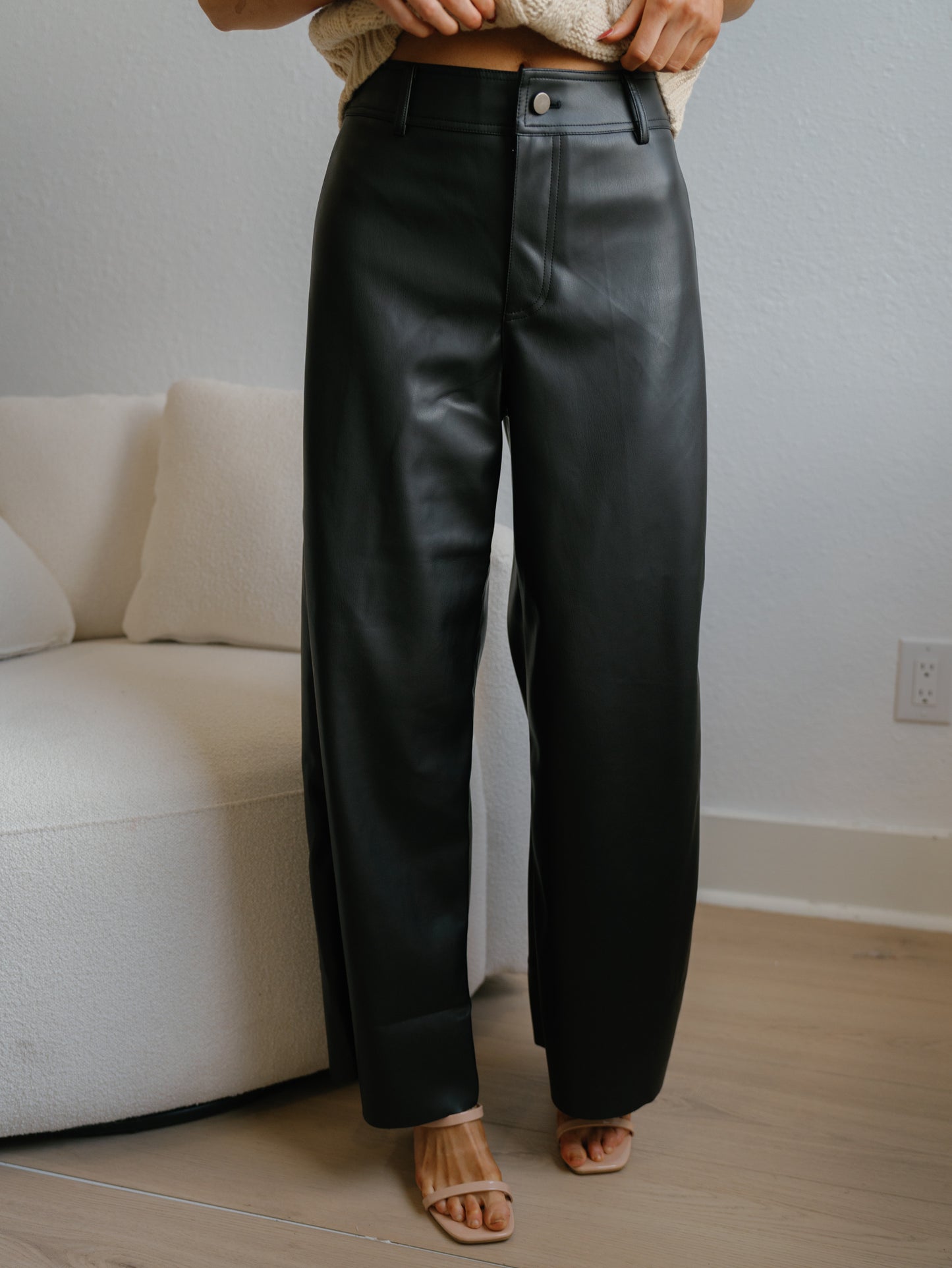 Second Look Leather Pants-Black