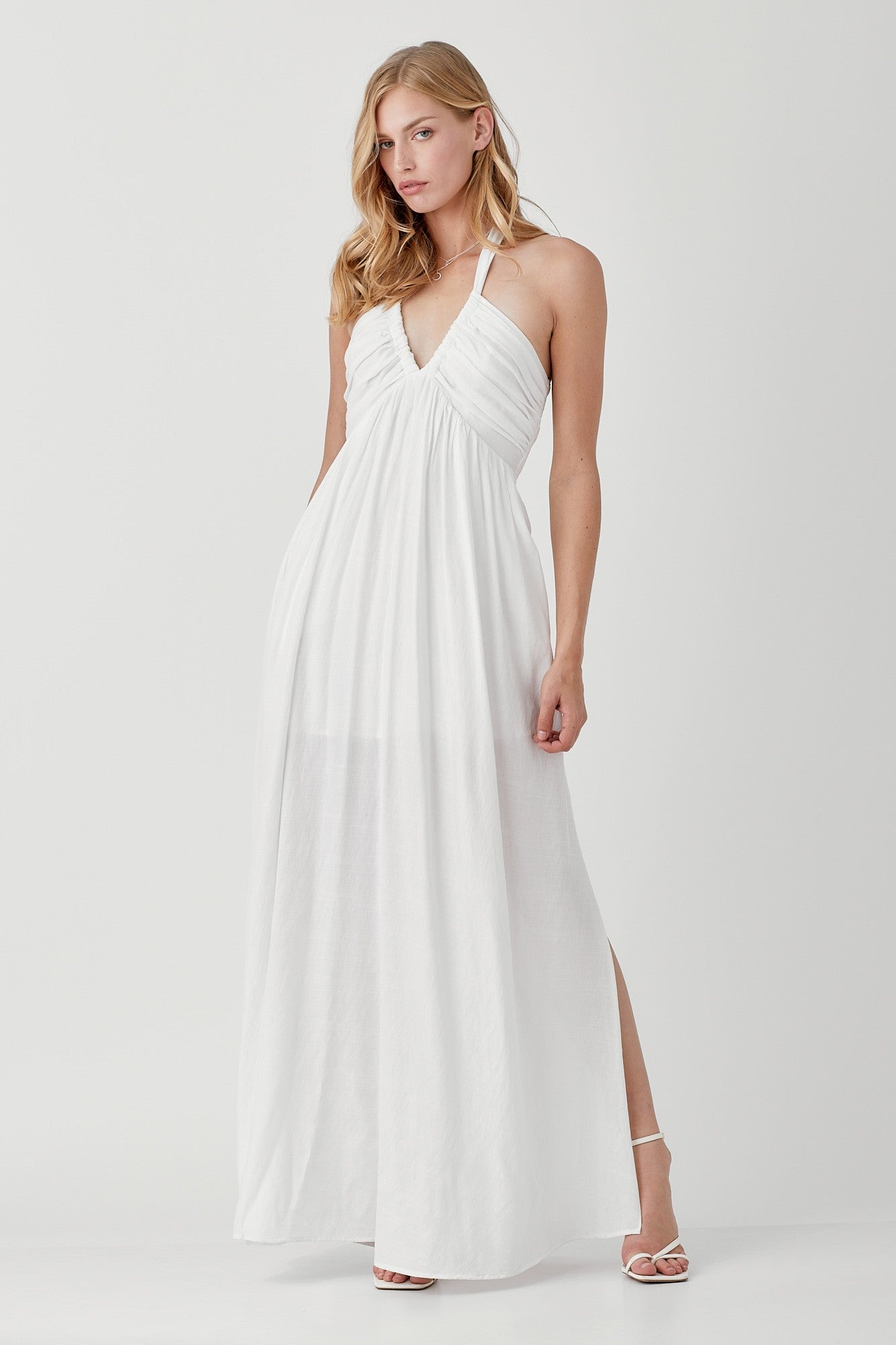 Shine On Dress-White